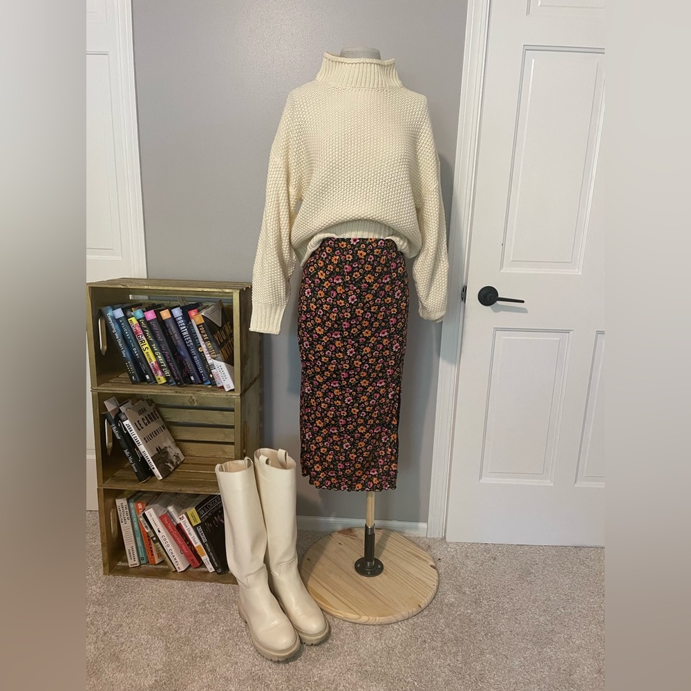 Floral Midi Skirt